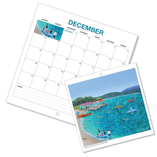 2027 Calendar - Beaches and Rock Pools