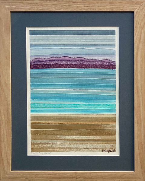 'Approaching Storm' Watercolour on Archers - Framed