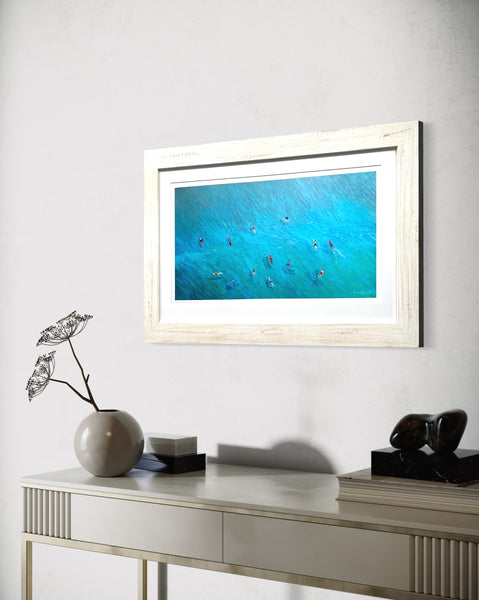 'Waiting for the Wave' Framed Print