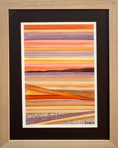 'Low Tide' Watercolour on Archers - Framed