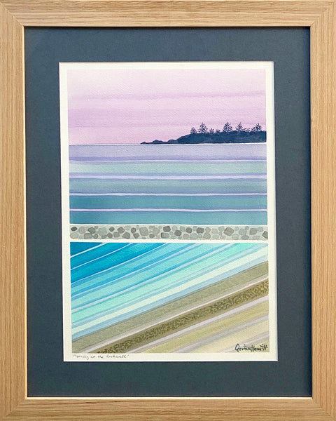 'Morning at the Rockwall' Watercolour on Archers - Framed