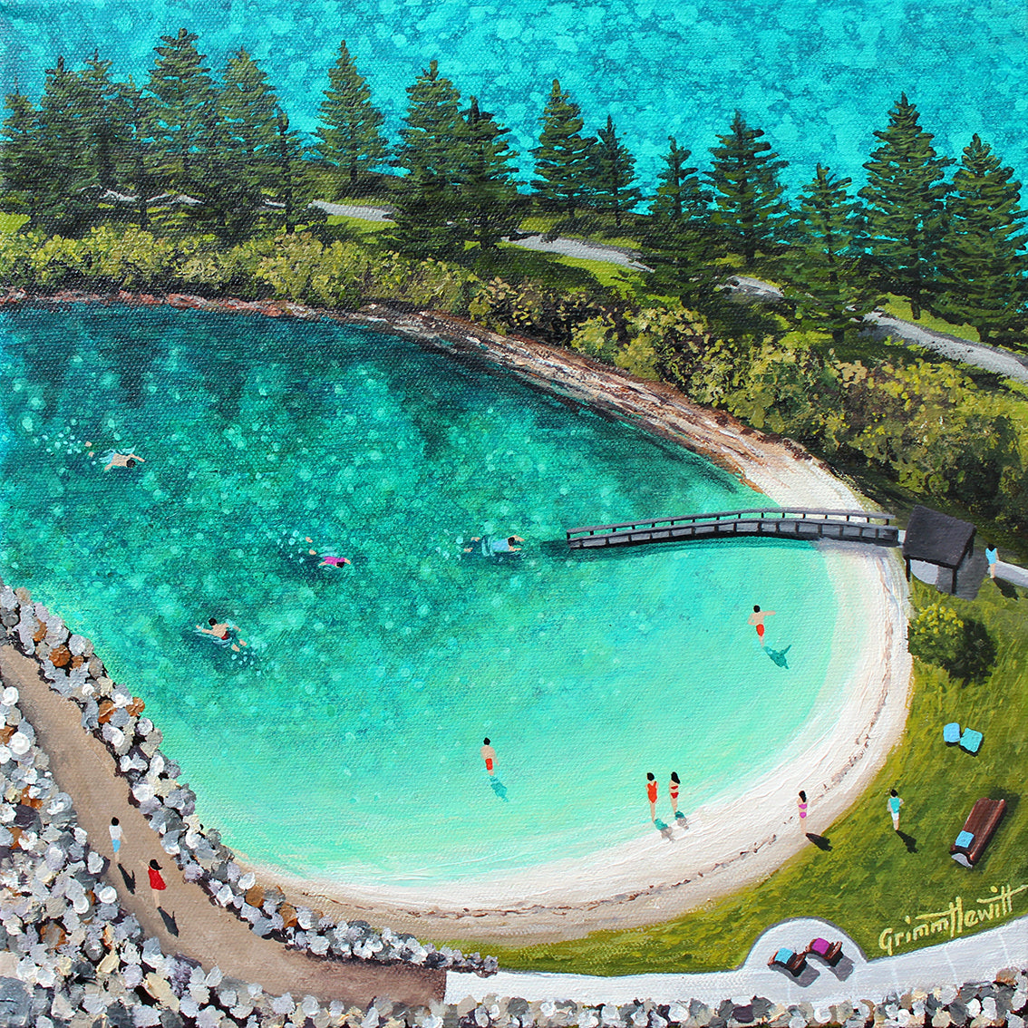 'Bruce Steer Pool - Bermagui' Print – Grimm-Hewitt Art Gallery