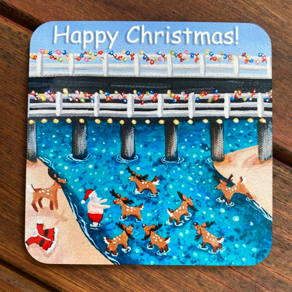 Coasters - Santa Swims under Cuttagee Bridge