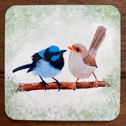 Coasters - Splendid Fairy Wren couple
